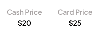 Dual pricing & surcharging