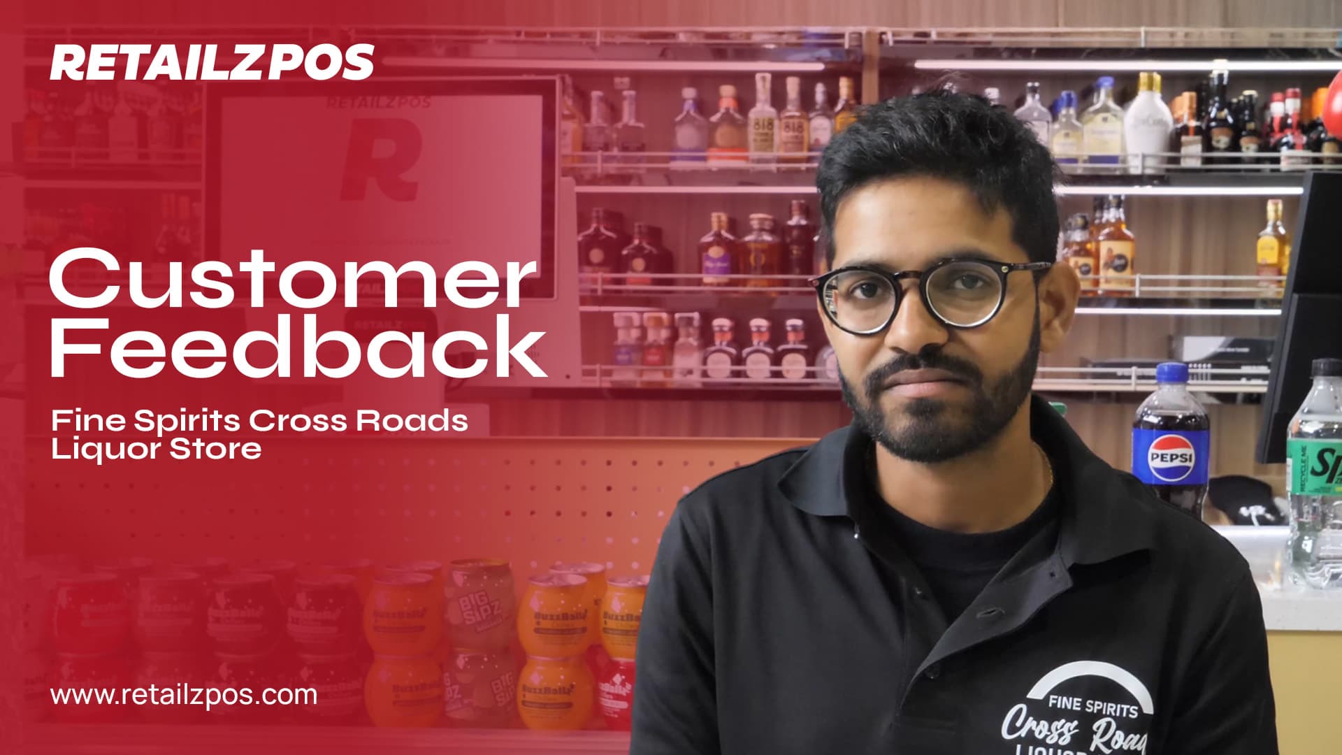 Cross Roads Liquor Store retail counter
