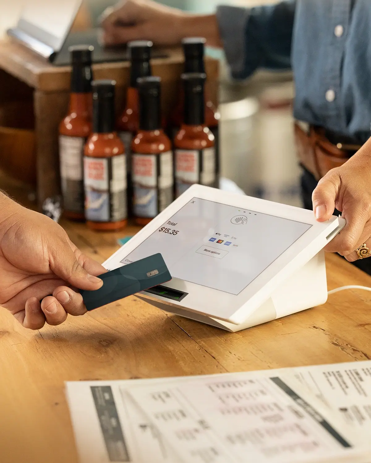 Clover Mini 3 on a café counter during service